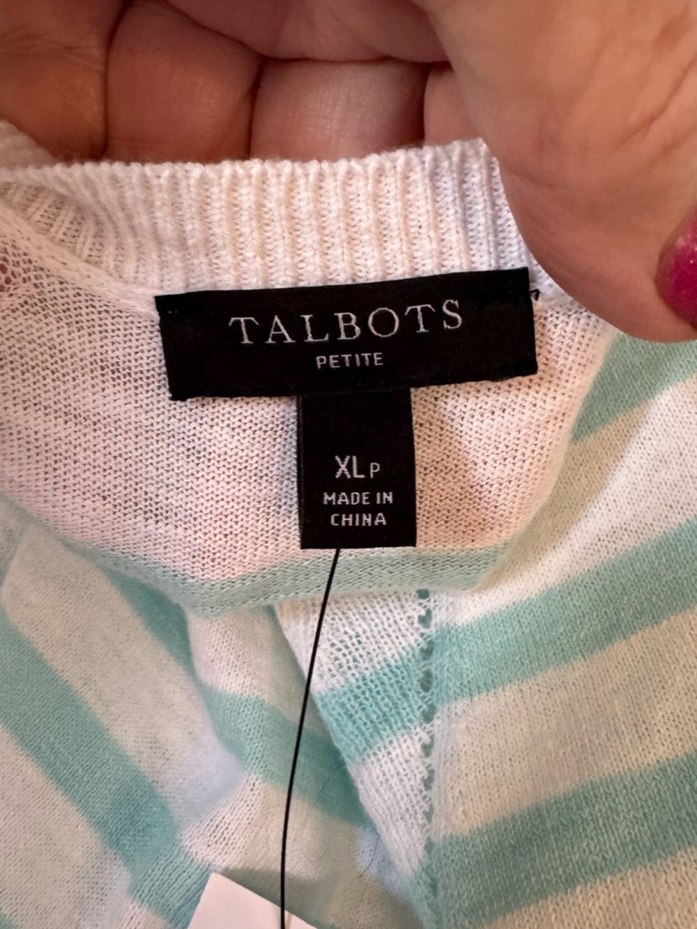 NWT  TALBOT'S S COTTON LIGHTWEIGHT V-NECK SWEATER   XLARGE     #13 - Picture 8 of 9